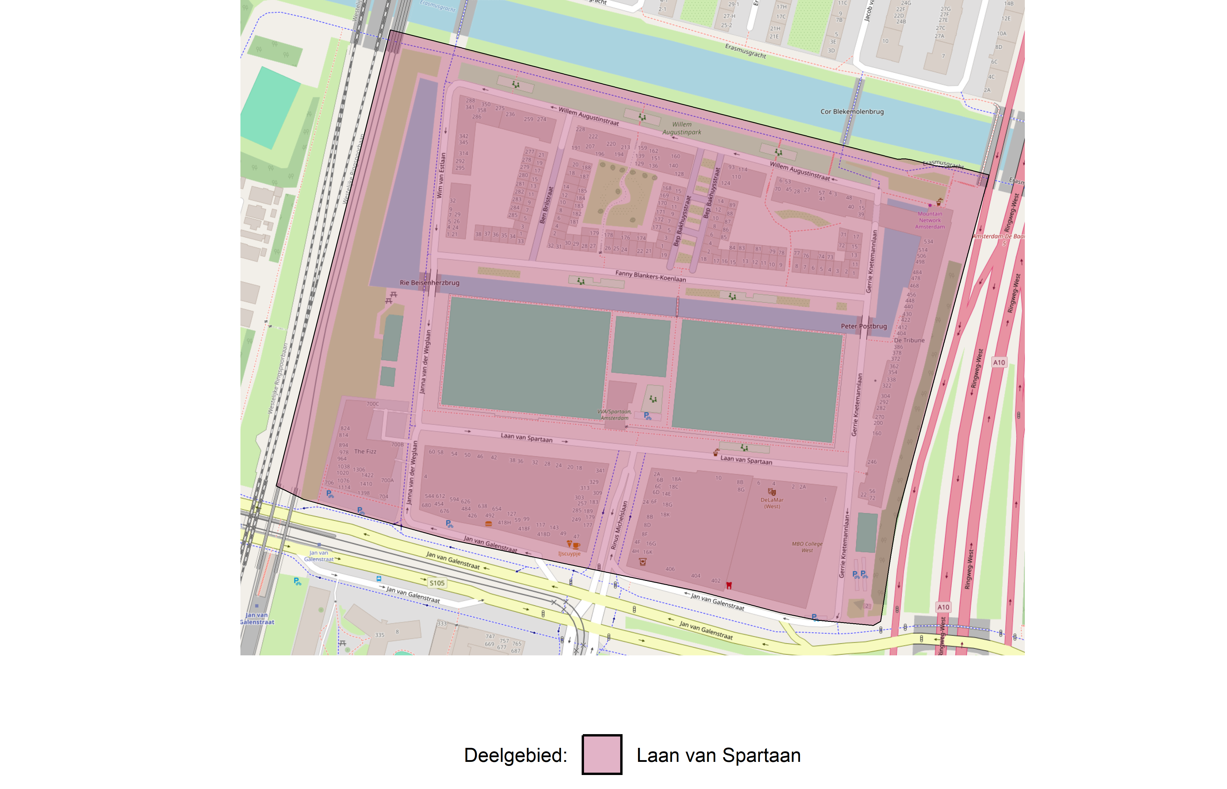 Figure 1: Kaart met deelgebieden.