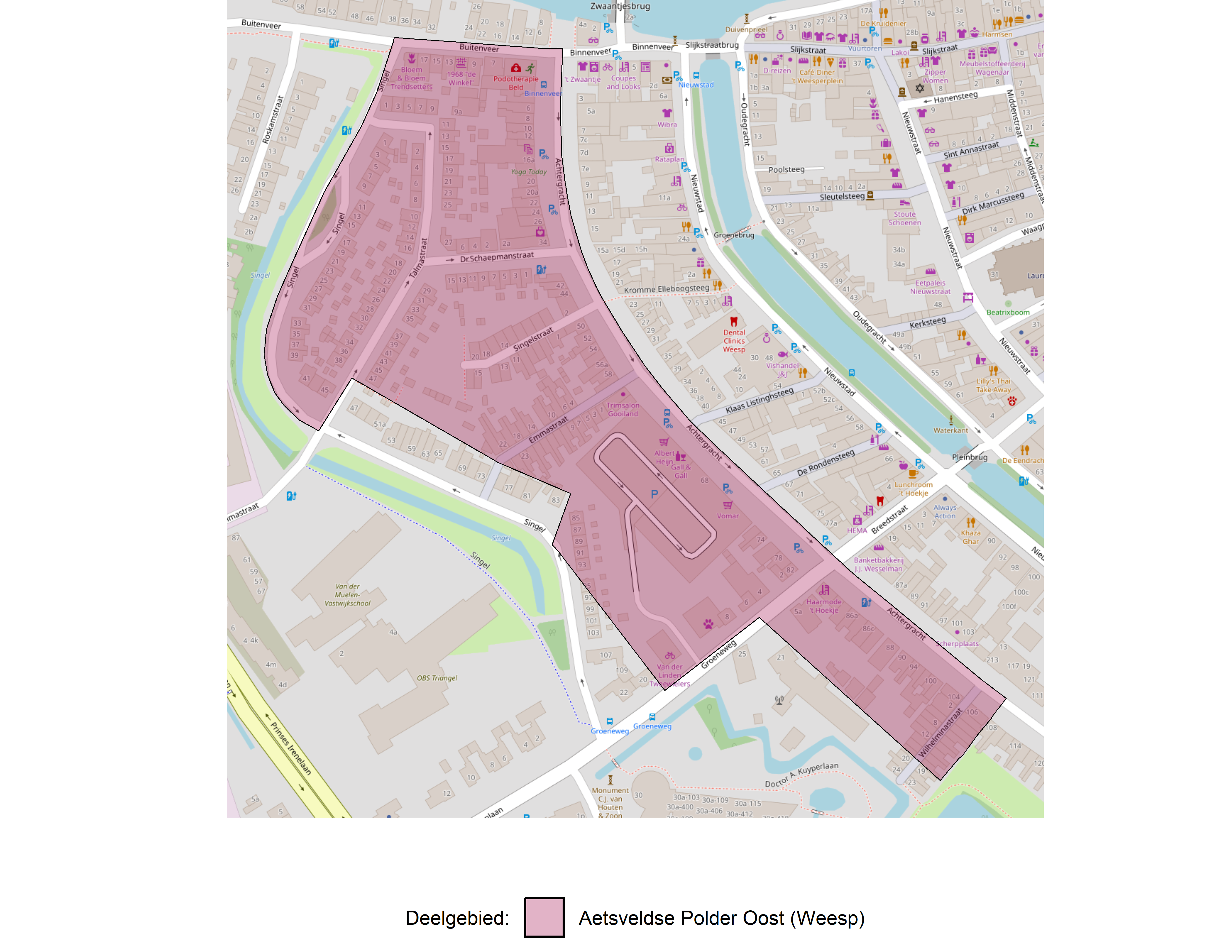 Figure 1: Kaart met deelgebieden.